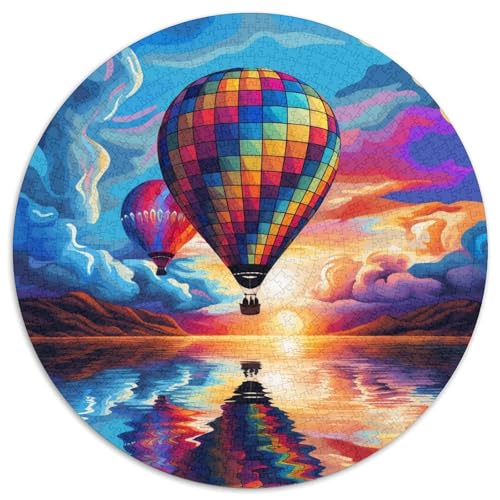 Puzzle 1000 Teile für Erwachsene, farbenfrohe Kunst, Heißluftballon, schwierige Puzzles für Erwachsene, anspruchsvolles Denkspiel – entspannendes Spielzeug für Teenager (Größe 67,5 x 67,5 cm) von XHAXING