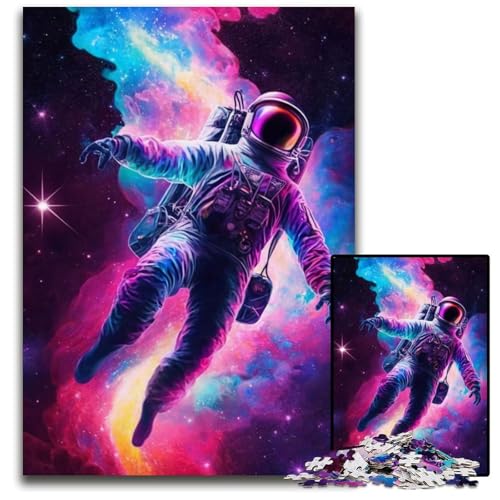 Puzzle 1000 Teile für Erwachsene, farbenfrohes Astronauten-Unmögliches Puzzle für Erwachsene, Geburtstagsgeschenkidee, anspruchsvolles Denkspiel, 26 x 38 cm Puzzle 1000 Teile für Erwachsene, farbenfrohes Astronauten-Unmögliches Puzzle für Erwachsene, Geburtstagsgeschenkidee, anspruchsvolles Denkspiel, 26 x 38 cm von XHAXING
