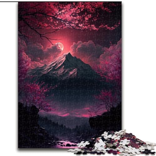Puzzle 1000 Teile für Erwachsene, japanische Kirschblüten-Puzzles aus Pappe, pädagogische Aktivität zur Verbesserung kognitiver Fähigkeiten, 1000 Stück(26x38cm) von XHAXING