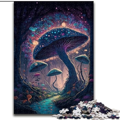 Puzzle 1000 Teile für Erwachsene, kosmisches Pilz-Puzzle aus Pappe, Weihnachten, Halloween, Ostern, Neujahr, 1000 Teile(26x38cm) von XHAXING