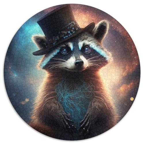 Puzzle 1000 Teile für Erwachsene, magischer Waschbär, Papierpuzzle für Reiseliebhaber und Paare, anspruchsvolles Spielzeug (Größe 67,5 x 67,5 cm) von XHAXING