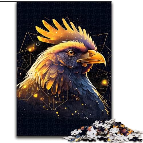 Puzzle 1000 Teile für Erwachsene, schönes Hahn-Puzzle aus Holz, für Teenager und Familienspaß – DIY-Denkspiel als Geschenk, 1000 Teile(50x75cm) von XHAXING