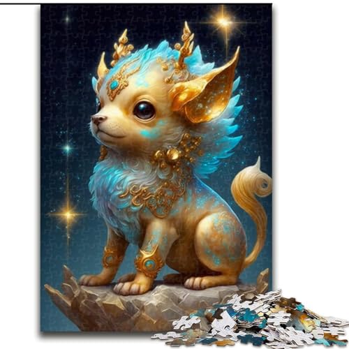 Puzzle 1000 Teile für Erwachsene, süßes Drachenbaby-Puzzle aus Holz, Spaß für die ganze Familie, Basteln, perfekt für Geburtstage, Feiertage, 1000 Stück(50x75cm) von XHAXING