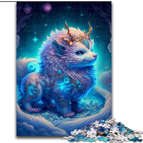 Puzzle 1000 Teile für Erwachsene, süßes Drachenbaby-Puzzle aus Holz, Weihnachten, Halloween, Ostern, Neujahr, 1000 Teile(50x75cm) von XHAXING