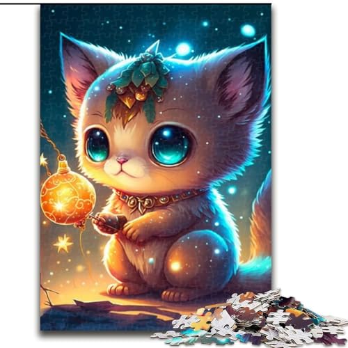 Puzzle 1000 Teile für Erwachsene, süßes Drachenbaby-Puzzle aus Holz, Weihnachten, Halloween, Ostern, Neujahr, 1000 Teile(50x75cm) von XHAXING