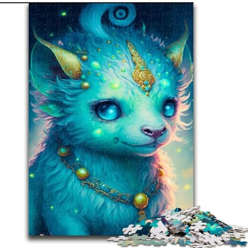 Puzzle 1000 Teile für Erwachsene, süßes Drachenbaby-Puzzle aus Pappe, Weihnachten, Halloween, Ostern, Neujahr, 1000 Teile(26x38cm) von XHAXING