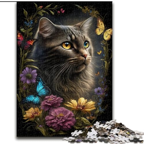 Puzzle 1000 Teile für Erwachsene, süßes Kätzchen-Puzzle aus Holz, für Teenager und Familienspaß – DIY-Denkspiel als Geschenk, 1000 Teile(50x75cm) von XHAXING