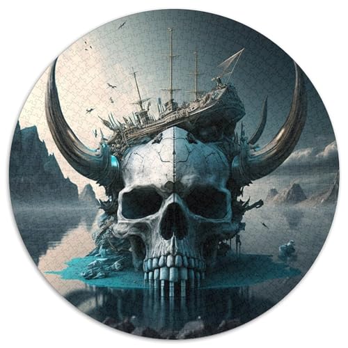 Puzzle 1000 Teile für Erwachsene, wunderschöne Totenkopf-Papierpuzzles für Reiseliebhaber und Paare, anspruchsvolles Spielzeug (Größe 67,5 x 67,5 cm) von XHAXING
