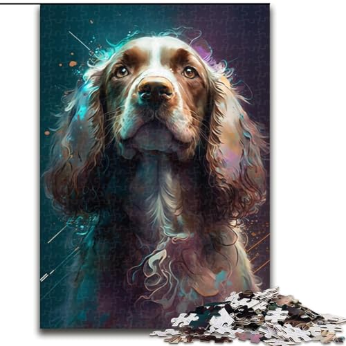 Puzzle 1000 Teile für Erwachsene,Cavalier King Charles Spaniel,Hunde-Puzzle aus Holz,anspruchsvolles Denkspiel für Teenager,unterhaltsames interaktives Spiel für die ganze Familie,1000 Teile(50x75cm) von XHAXING