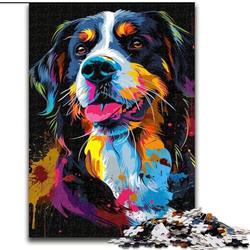 Puzzle 1000 Teile für Erwachsene,Großer Schweizer Sennenhund,Kunst-Puzzle aus Pappe,anspruchsvolles Denkspiel für Teenager,unterhaltsames interaktives Spiel für die ganze Familie,1000 Teile(26x38cm) von XHAXING