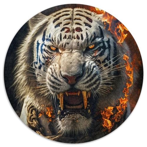 Puzzle 1000 Teile für Erwachsene „Captive Fire Tigers“, schwierige Puzzles für Erwachsene, anspruchsvolles Denkspiel – entspannendes Spielzeug für Teenager (Größe 67,5 x 67,5 cm) von XHAXING