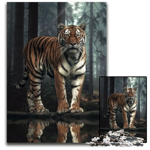 Puzzle 1000 Teile für Erwachsene „Der Tiger im Wald“, Unmögliches Puzzle für Erwachsene, Geburtstagsgeschenkidee, Herausforderndes Denkspiel, 26x38cm Puzzle 1000 Teile für Erwachsene „Der Tiger im Wald“, Unmögliches Puzzle für Erwachsene, Geburtstagsgeschenkidee, Herausforderndes Denkspiel, 26x38cm von XHAXING