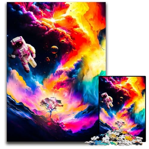 Puzzle 1000 Teile für Erwachsene Astronaut im Weltraum Farben Karton Puzzle Familienaktivität, DIY Heimdekoration, 26X38CM/10.23x14.96inch Puzzle 1000 Teile für Erwachsene Astronaut im Weltraum Farben Karton Puzzle Familienaktivität, DIY Heimdekoration, 26X38CM/10.23x14.96inch von XHAXING