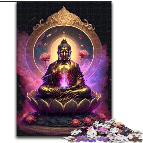 Puzzle 1000 Teile für Erwachsene Buddha-Puzzle aus Holz, schwieriges Denkspiel für Jugendliche 1000 Stück(50x75cm) von XHAXING