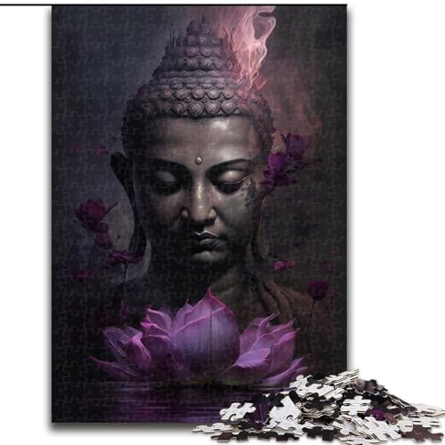 Puzzle 1000 Teile für Erwachsene Buddha-Puzzles aus Holz, anspruchsvolles DIY-Denkspiel, interaktives Familienspiel 1000 Teile(50x75cm) von XHAXING