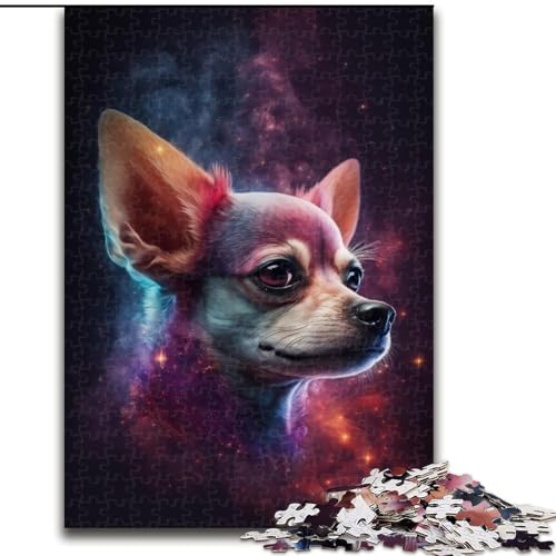 Puzzle 1000 Teile für Erwachsene Chihuahua-Puzzle aus Holz, schwieriges Denkspiel für Teenager, 1000 Teile(50x75cm) von XHAXING