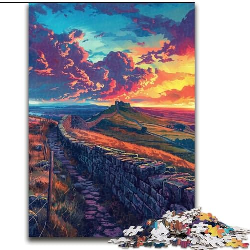 Puzzle 1000 Teile für Erwachsene Die Große Mauer aus Pappe, geeignet für Geburtstage, Halloween, Thanksgiving, Ostern, 1000 Teile(26x38cm) von XHAXING