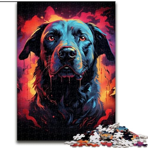 Puzzle 1000 Teile für Erwachsene Happy Wolf aus Pappe, anspruchsvolles DIY-Denkspiel, perfektes Familienspiel oder dekoratives Geschenk, 1000 Teile(26x38cm) von XHAXING