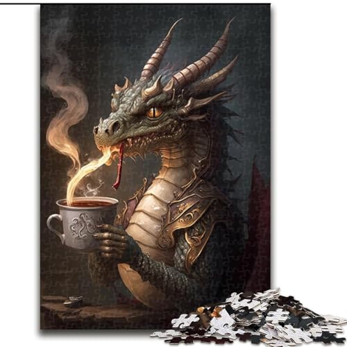Puzzle 1000 Teile für Erwachsene Kaffeedrachen-Puzzle aus Pappe, für Geburtstags-, Urlaubs-, Weihnachts 1000 Stück(26x38cm) von XHAXING