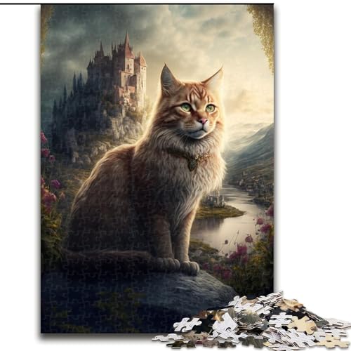 Puzzle 1000 Teile für Erwachsene Katzen auf einem fremden Planeten aus Pappe, Familie und Freunde, knifflige Herausforderung, 1000 Teile(26x38cm) von XHAXING
