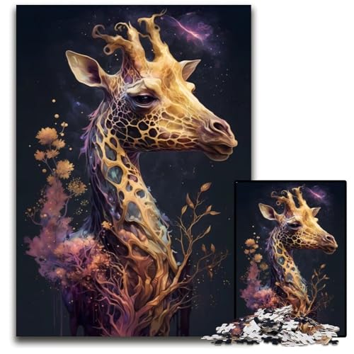 Puzzle 1000 Teile für Erwachsene Märchen-Giraffe Puzzles für Erwachsene Denkspiel für Teenager, 50x75CM/19.68x29.52inch Puzzle 1000 Teile für Erwachsene Märchen-Giraffe Puzzles für Erwachsene Denkspiel für Teenager, 50x75CM/19.68x29.52inch von XHAXING