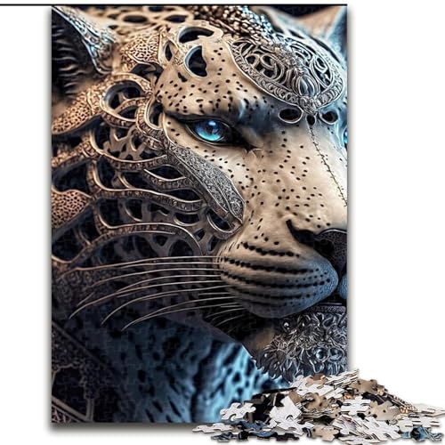 Puzzle 1000 Teile für Erwachsene Mechanisches Tiger-Puzzle Aus Pappe, DIY-Dekoration, Gehirn-Herausforderung, 1000 Teile(26x38cm) von XHAXING