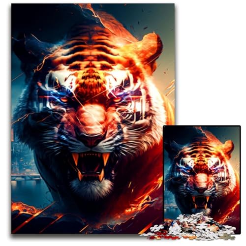 Puzzle 1000 Teile für Erwachsene Tiger-Puzzles für Erwachsene Denkspiel für Teenager, 26x38cm Puzzle 1000 Teile für Erwachsene Tiger-Puzzles für Erwachsene Denkspiel für Teenager, 26x38cm von XHAXING