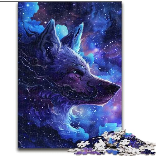 Puzzle 1000 Teile für Erwachsene Wölfe in den Wolken aus Pappe, geeignet für Geburtstage, Halloween, Thanksgiving, Ostern, 1000 Teile(26x38cm) von XHAXING