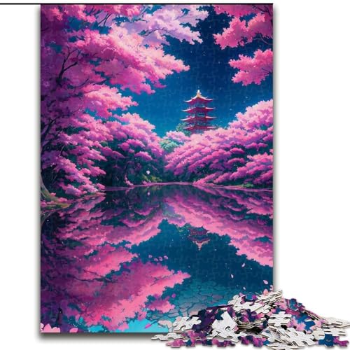 Puzzle 1000 Teile für Erwachsene im japanischen Stil, aus Pappe, für Geburtstag, Urlaub, Weihnachten, 1000 Stück(26x38cm) von XHAXING