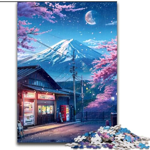Puzzle 1000 Teile für Erwachsene. Wunderschönes Mount Fuji-Puzzle aus Pappe Weihnachten, Halloween, Ostern, Neujahr. 1000 Teile(26x38cm) von XHAXING