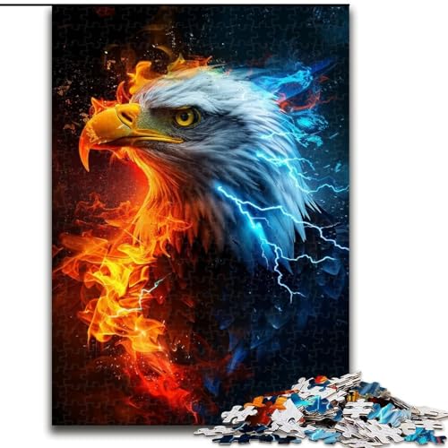Puzzle für Erwachsene, 1000 Adler aus EIS und Feuer, Puzzles aus Holz, Eltern, Partner, Freunde – ab 14 Jahren, 1000 Teile(50x75cm) von XHAXING