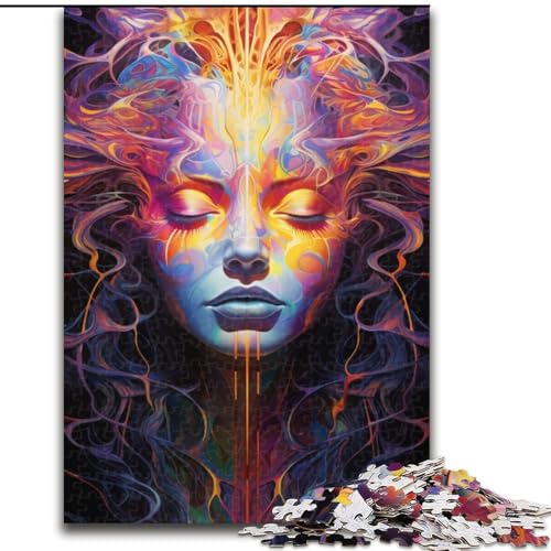 Puzzle für Erwachsene, 1000 Bunte Frauen, Puzzle aus Holz, Weihnachten, Halloween, Ostern, Neujahr, 1000 Teile(50x75cm) von XHAXING