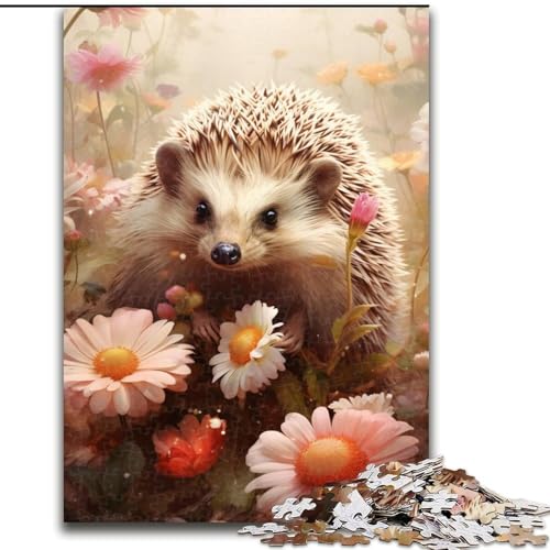 Puzzle für Erwachsene, 1000 Bunte Igel-Puzzles aus Pappe, Eltern, Partner, Freunde – ab 14 Jahren, 1000 Teile(26x38cm) von XHAXING