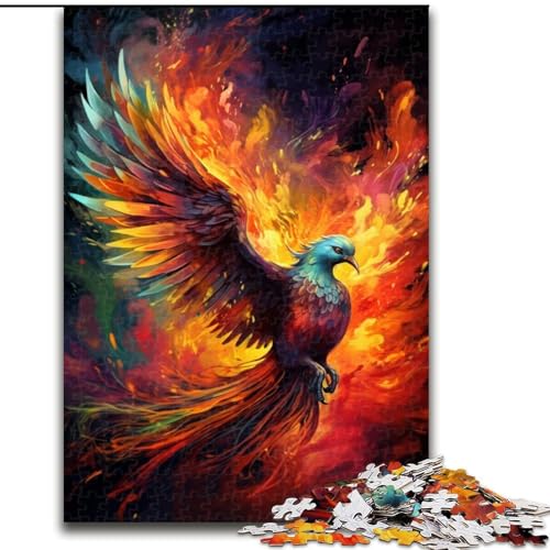 Puzzle für Erwachsene, 1000 Bunte Phönix-Kunstpuzzles aus Holz, Weihnachten, Halloween, Ostern, Neujahr, 1000 Teile(50x75cm) von XHAXING