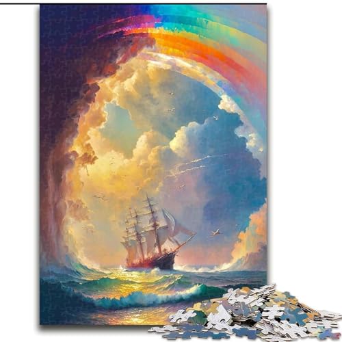 Puzzle für Erwachsene, 1000 Bunte Wasserfälle, Puzzle aus Holz, Weihnachten, Halloween, Ostern, Neujahr, 1000 Teile(50x75cm) von XHAXING