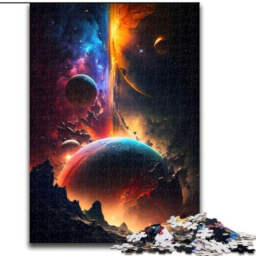 Puzzle für Erwachsene, 1000 Farben des Universums, Puzzle aus Holz, anspruchsvolles Denkspiel für Teenager, unterhaltsames interaktives Spiel für die ganze Familie, 1000 Teile(50x75cm) von XHAXING