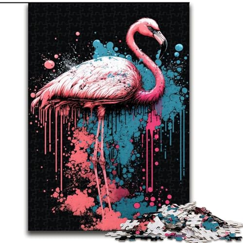 Puzzle für Erwachsene, 1000 Flamingos, Puzzles aus Holz, Eltern, Partner, Freunde – ab 14 Jahren, 1000 Teile(50x75cm) von XHAXING