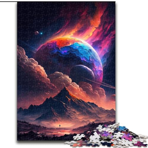 Puzzle für Erwachsene, 1000 Planeten im Weltraum-Puzzle aus Pappe, anspruchsvolles Denkspiel für Teenager, unterhaltsames interaktives Spiel für die ganze Familie, 1000 Teile(26x38cm) von XHAXING
