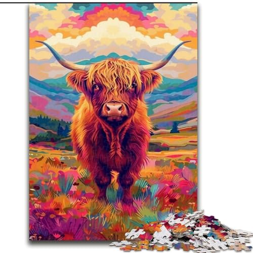 Puzzle für Erwachsene, 1000 Puzzles mit Alpenyak-Motiven aus Holz, Eltern, Partner, Freunde – ab 14 Jahren, 1000 Teile(50x75cm) von XHAXING
