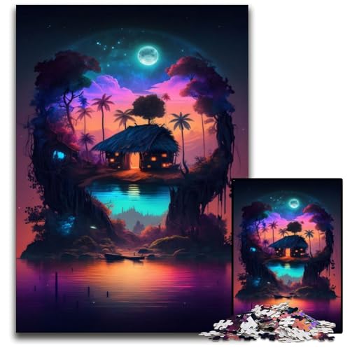 Puzzle für Erwachsene, 1000 Teile, „Die Hütte auf der Insel“, Holzpuzzle für Erwachsene, Denkspiel für Teenager und Familieninteraktion, 50x75cm Puzzle für Erwachsene, 1000 Teile, „Die Hütte auf der Insel“, Holzpuzzle für Erwachsene, Denkspiel für Teenager und Familieninteraktion, 50x75cm von XHAXING