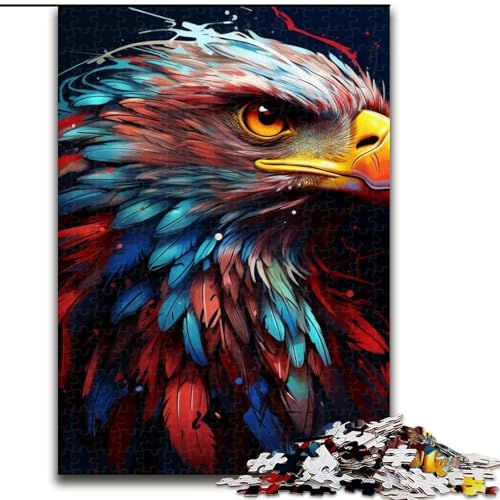 Puzzle für Erwachsene, 1000 Teile, Adlerkopf-Puzzle, aus Pappe, Eltern, Partner, Freunde – ab 14 Jahren, 1000 Teile(26x38cm) von XHAXING