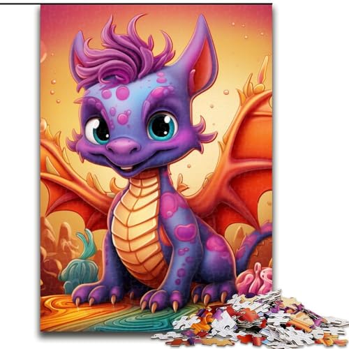 Puzzle für Erwachsene, 1000 Teile, Art Dragon Baby Puzzle, aus Pappe, für Teenager und Jugendliche, ideales Geburtstags, 1000 Teile(26x38cm) von XHAXING
