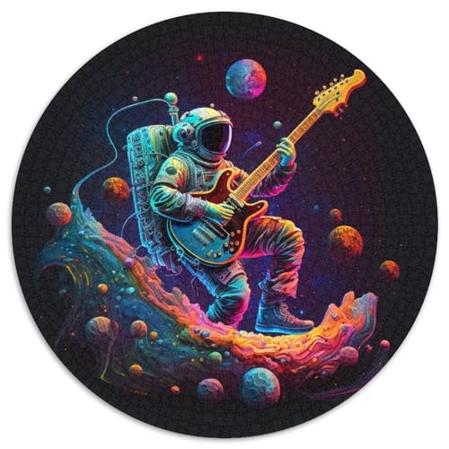 Puzzle für Erwachsene, 1000 Teile, Astronaut spielt Gitarre, 1000-teiliges Puzzle für Erwachsene, Muttertag, Geburtstag, Weihnachten (Größe 67,5 x 67,5 cm) von XHAXING