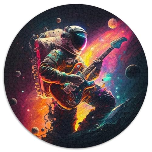 Puzzle für Erwachsene, 1000 Teile, Astronaut spielt Gitarre, 1000-teiliges Puzzle für Erwachsene, Muttertag, Geburtstag, Weihnachten (Größe 67,5 x 67,5 cm) von XHAXING