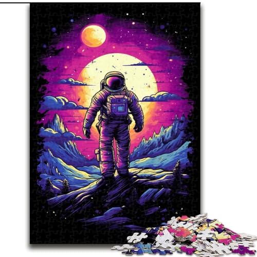 Puzzle für Erwachsene, 1000 Teile, Astronauten-Puzzle aus Holz, interaktives Familienspiel, Denksport-Geschenk, Lernspielzeug, 1000 Teile(50x75cm) von XHAXING