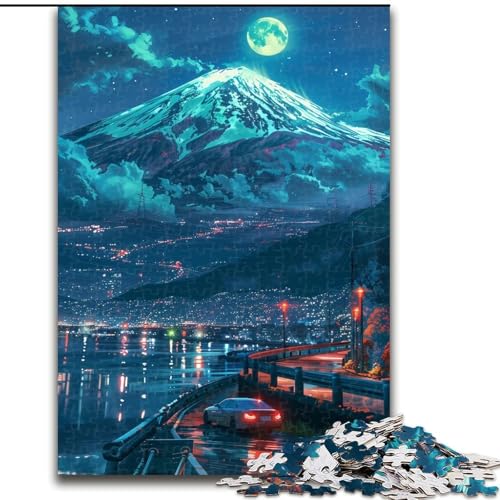 Puzzle für Erwachsene, 1000 Teile, Autos unter dem Nachthimmel, aus Pappe, anspruchsvolles Denkspiel für Teenager, unterhaltsames interaktives Spiel für die ganze Familie, 1000 Teile(26x38cm) von XHAXING