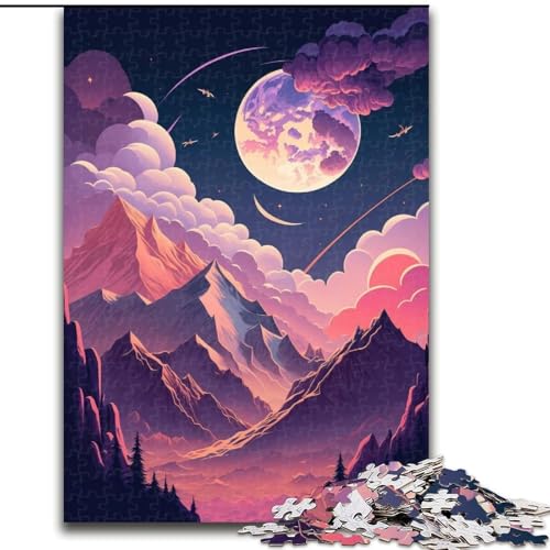Puzzle für Erwachsene, 1000 Teile, Berglandschaftspuzzle aus Holz, Eltern, Partner, Freunde – ab 14 Jahren, 1000 Teile(50x75cm) von XHAXING