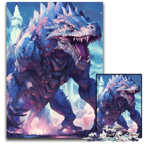 Puzzle für Erwachsene, 1000 Teile, Blaues EIS-Dinosaurier-Tier, Papp-Puzzle für Erwachsene, Denkspiel für Teenager und Familieninteraktion, 26x38cm Puzzle für Erwachsene, 1000 Teile, Blaues EIS-Dinosaurier-Tier, Papp-Puzzle für Erwachsene, Denkspiel für Teenager und Familieninteraktion, 26x38cm von XHAXING