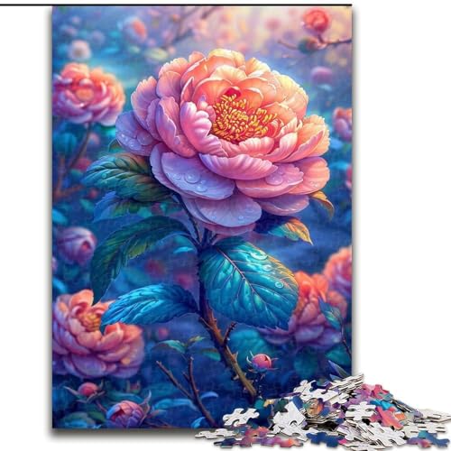 Puzzle für Erwachsene, 1000 Teile, Blumen- und Schmetterlings-Puzzle aus Pappe, lehrreiches und unterhaltsames Indoor-Spiel für die Heimdekoration, 1000 Teile(26x38cm) von XHAXING