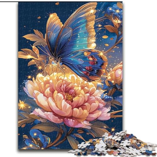 Puzzle für Erwachsene, 1000 Teile, Blumen- und Schmetterlings-Puzzle aus Pappe, lehrreiches und unterhaltsames Indoor-Spiel für die Heimdekoration, 1000 Teile(26x38cm) von XHAXING